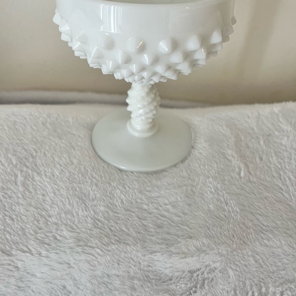 Vintage Fenton Glass Hobnail Champagne Glass - Picture 3 of 3